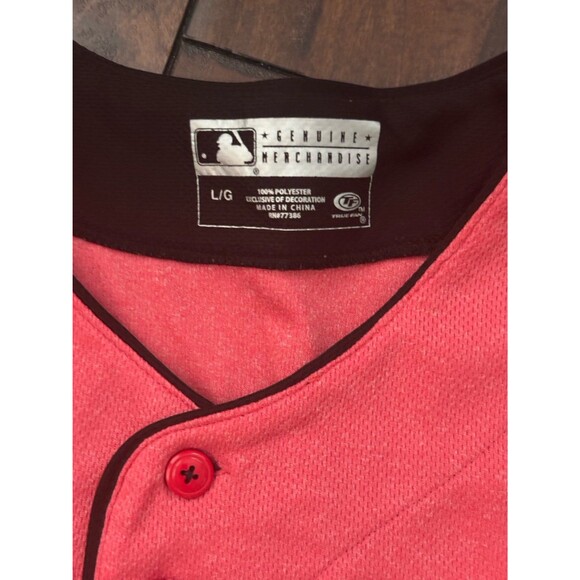 True Fan Cincinnati Reds Baseball Jersey Size L MLB Retro Sports - Picture 4 of 6